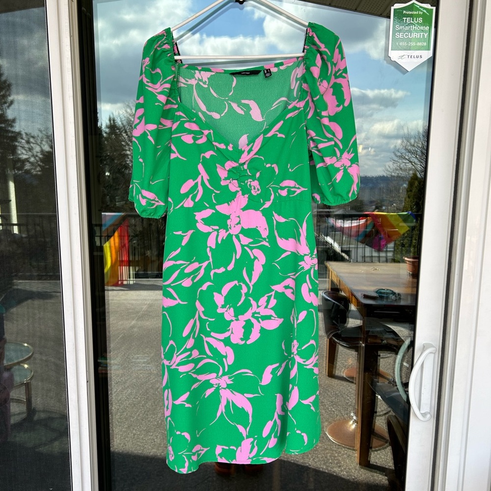 Vero moda size Large green floral dress